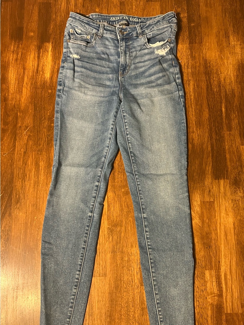 American Eagle Outfitters Medium Wash Skinny Jeans - Light Blue